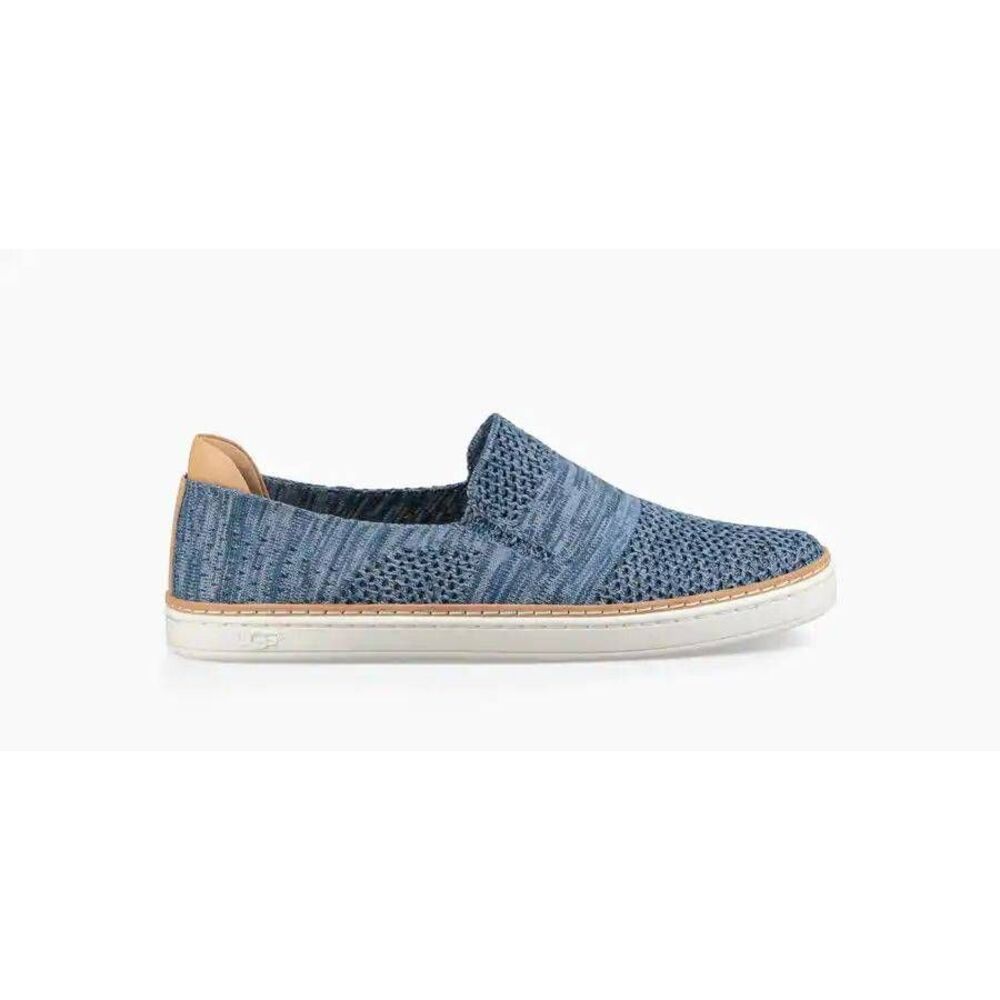 UGG 6.5 knit Blue Sammy Slip-on flat Woven Light Knit Sneaker Round toe Flexible
